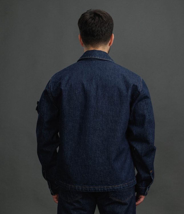Чоловічий оверширт STONE ISLAND INDIGO DENIM-RINSED BLEACHED 144100006-S00J7 VJ201, колір синій | Ціна 35499 грн, фото 6