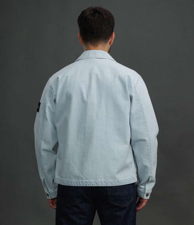 Чоловічий оверширт STONE ISLAND INDIGO DENIM-ULTRA BLEACHED 144100006-S00J7 VJ203, колір блакитний | Ціна 35499 грн, фото 6
