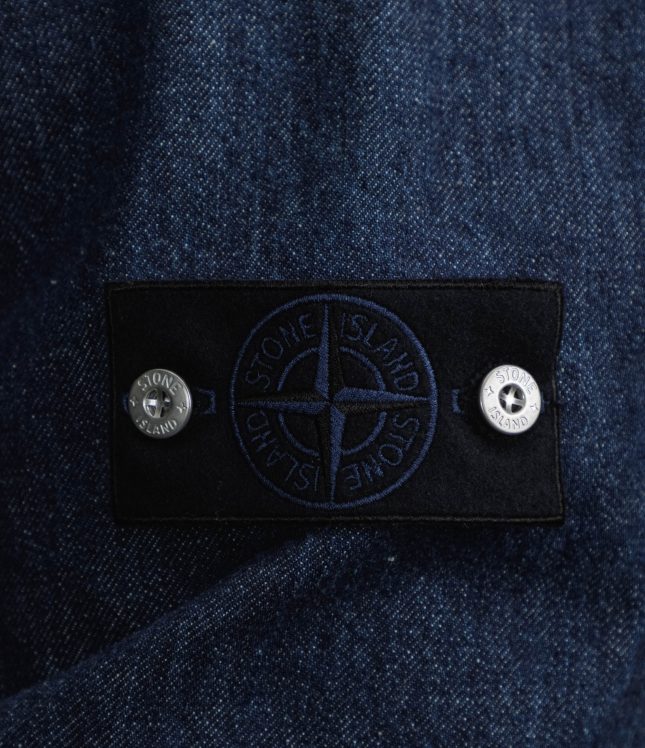 Чоловічий оверширт STONE ISLAND INDIGO DENIM-RINSED BLEACHED 144100006-S00J7 VJ201, колір синій | Ціна 35499 грн, фото 8