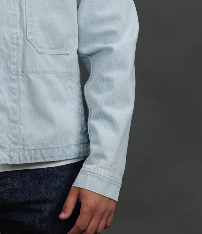 Чоловічий оверширт STONE ISLAND INDIGO DENIM-ULTRA BLEACHED 144100006-S00J7 VJ203, колір блакитний | Ціна 35499 грн, фото 5