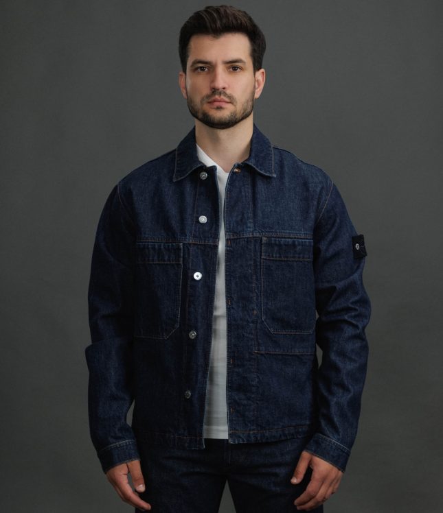 Чоловічий оверширт STONE ISLAND INDIGO DENIM-RINSED BLEACHED 144100006-S00J7 VJ201, колір синій | Ціна 35499 грн, фото 2