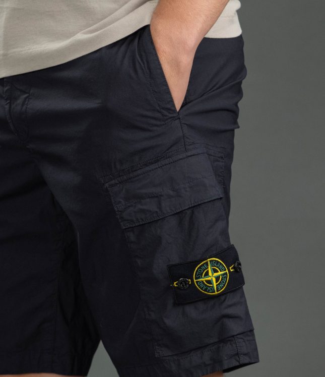 Чоловічі шорти STONE ISLAND 15L100020-S0003 V0020, колір синій | Ціна 17999 грн, фото 4