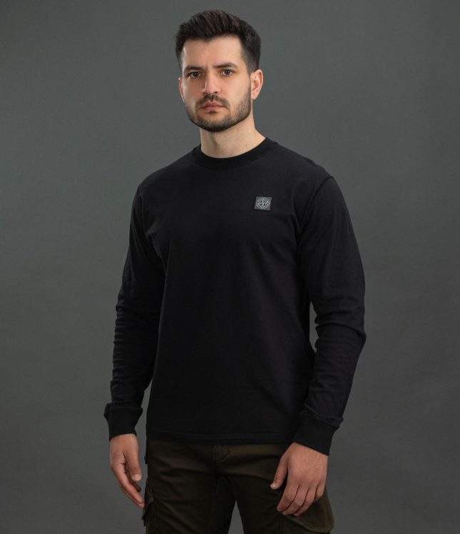 Чоловічий лонгслів STONE ISLAND 152100030-S0057 V0029, колір чорний | Ціна 8399 грн, фото 1