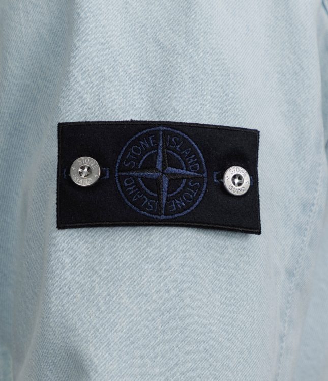 Чоловічий оверширт STONE ISLAND INDIGO DENIM-ULTRA BLEACHED 144100006-S00J7 VJ203, колір блакитний | Ціна 35499 грн, фото 8