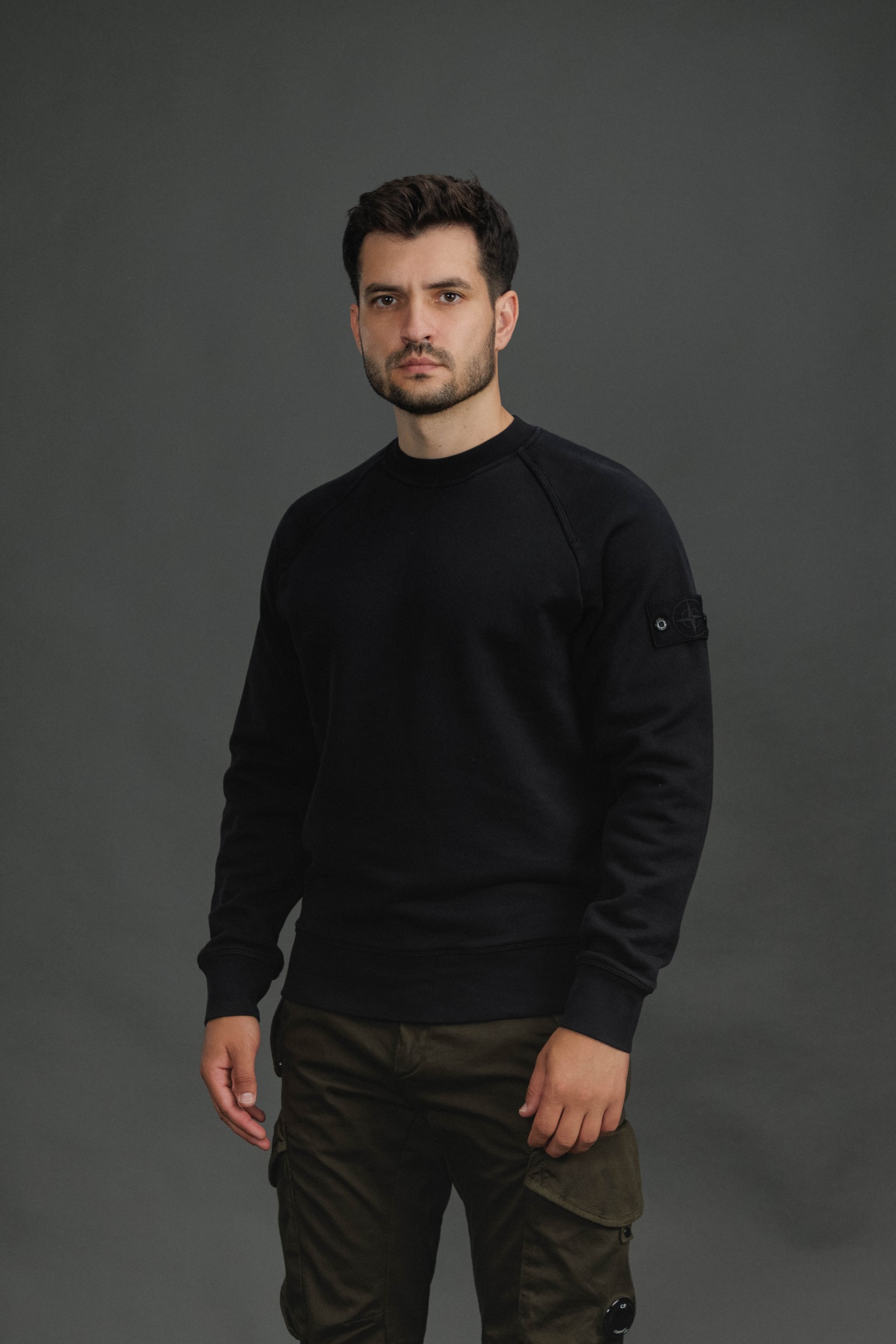 Чоловічий світшот STONE ISLAND 156100028-S0F42 V0029, колір чорний
