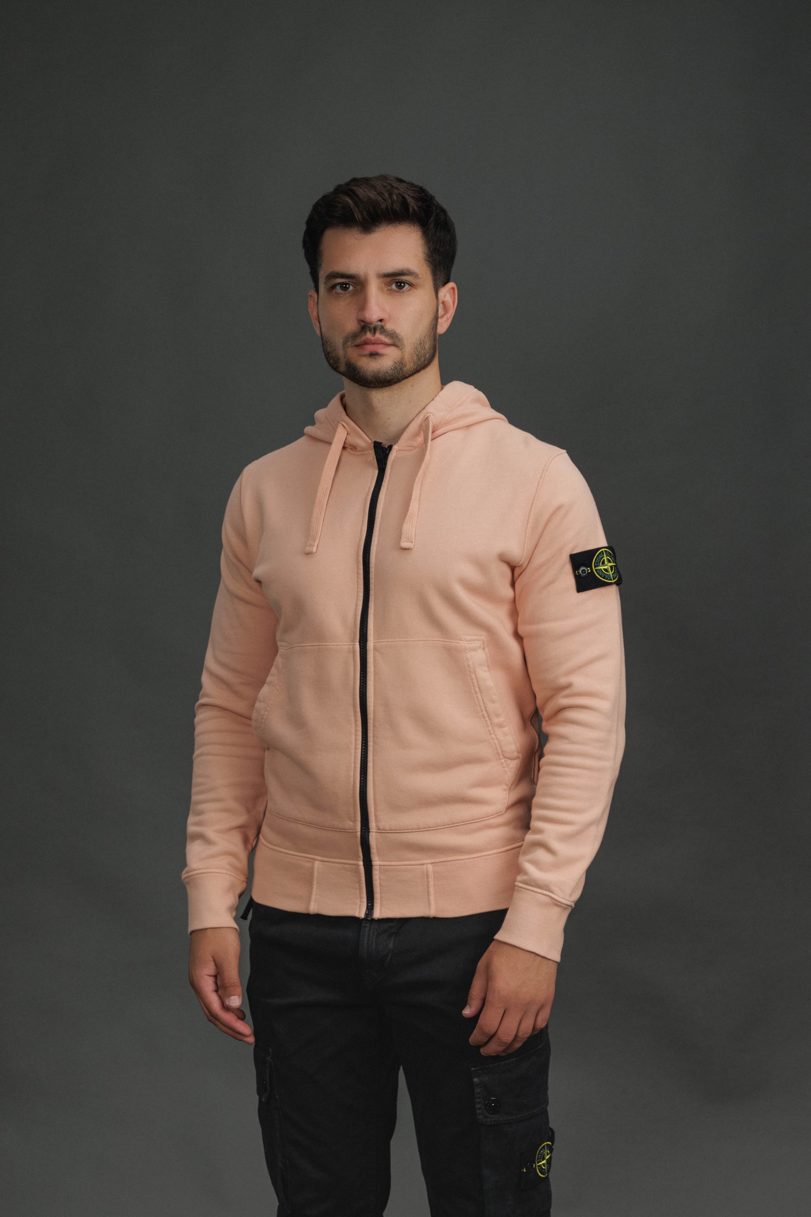 Чоловіче худі STONE ISLAND 156100061-S0051 V008E, колір рожевий