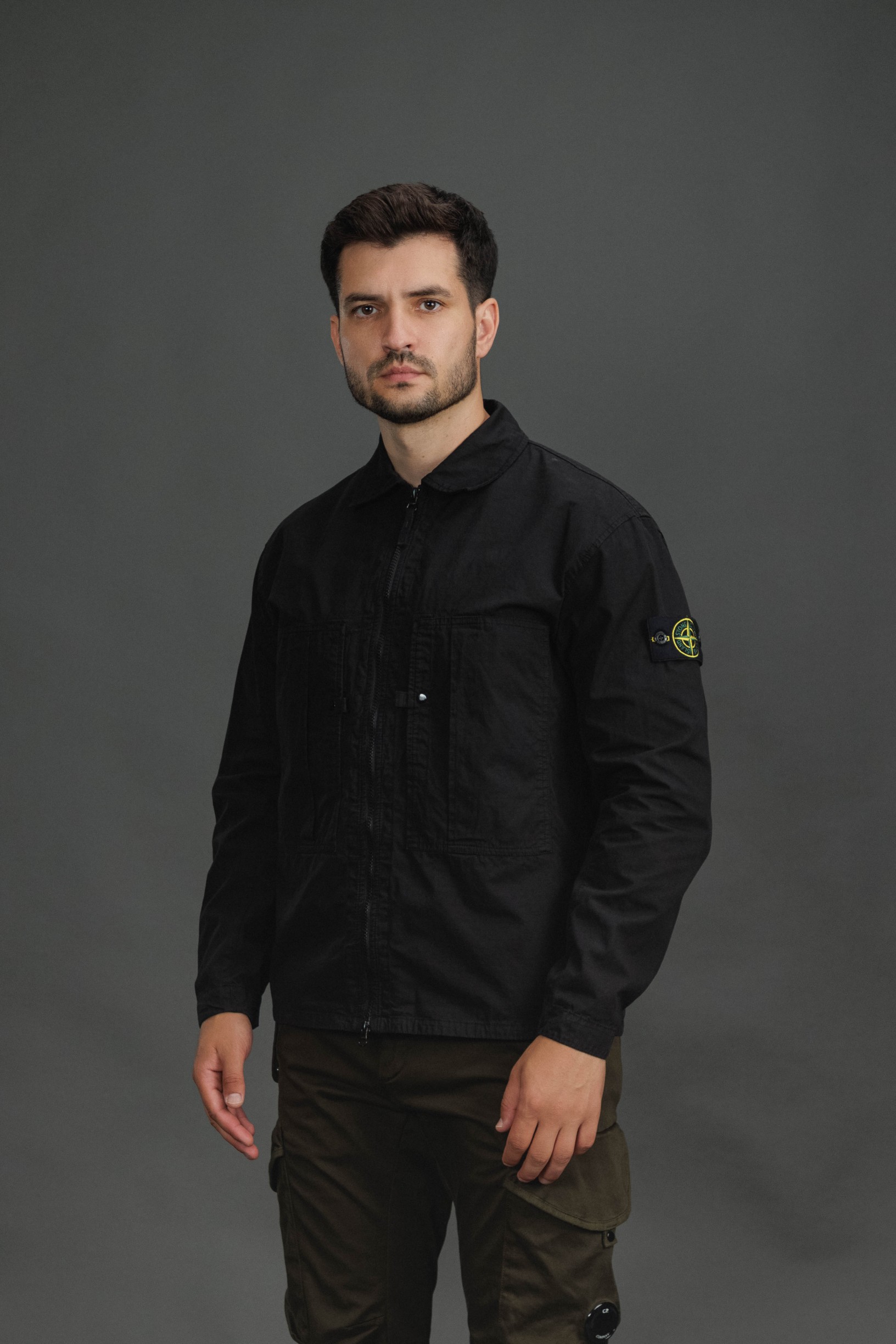 Чоловічий оверширт STONE ISLAND 151200005-S0298 V0029, колір чорний