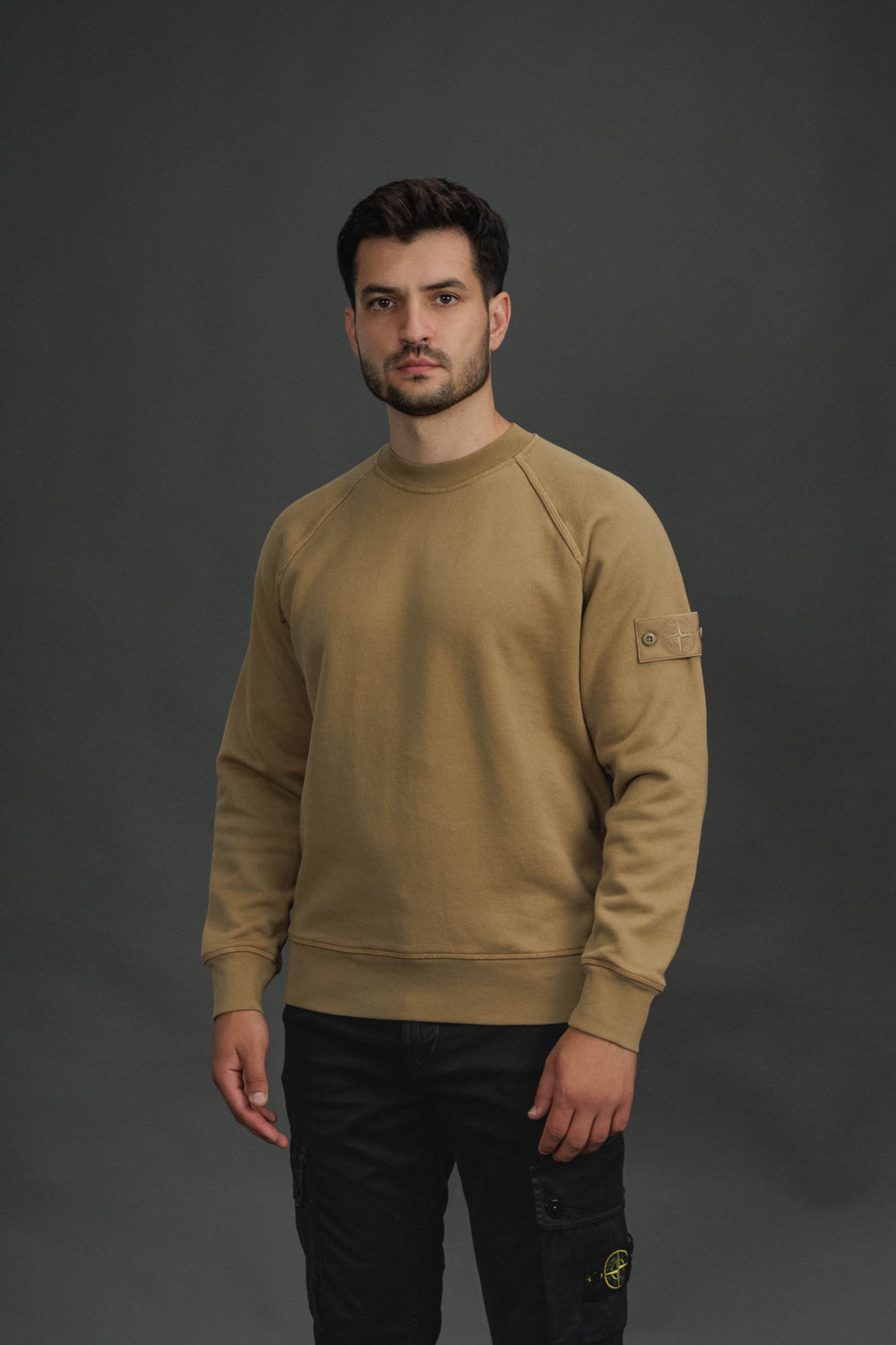 Чоловічий світшот STONE ISLAND 156100028-S0F42 V0098, колір коричневий