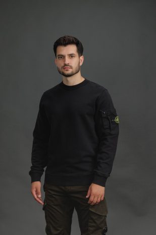 Чоловічий світшот STONE ISLAND 156100019-S0410 V0029, колір чорний