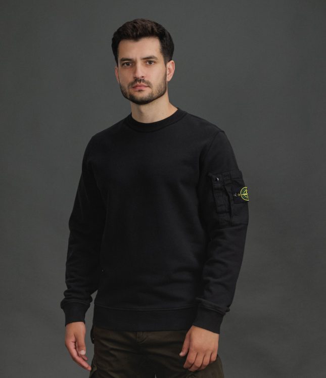 Чоловічий світшот STONE ISLAND 156100019-S0410 V0029, колір чорний | Ціна 19999 грн, фото 1