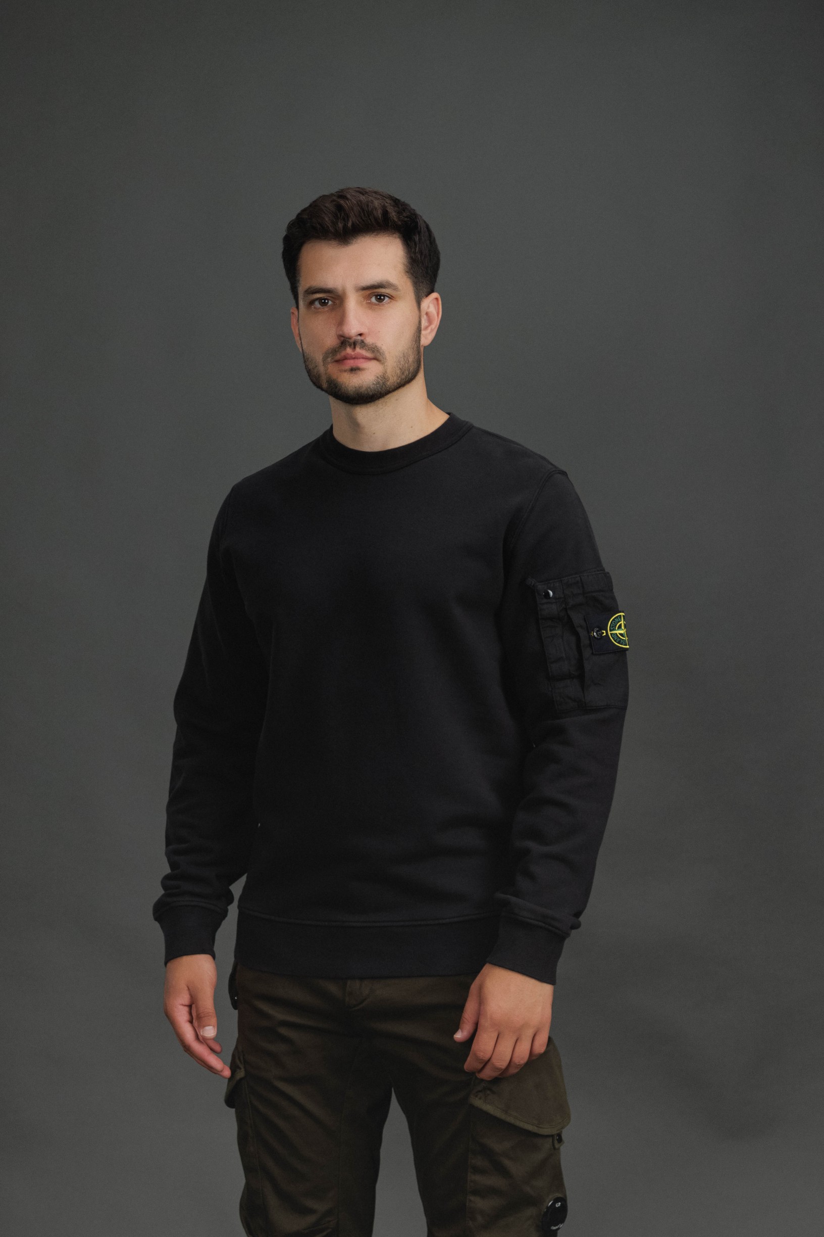 Чоловічий світшот STONE ISLAND 156100019-S0410 V0029, колір чорний