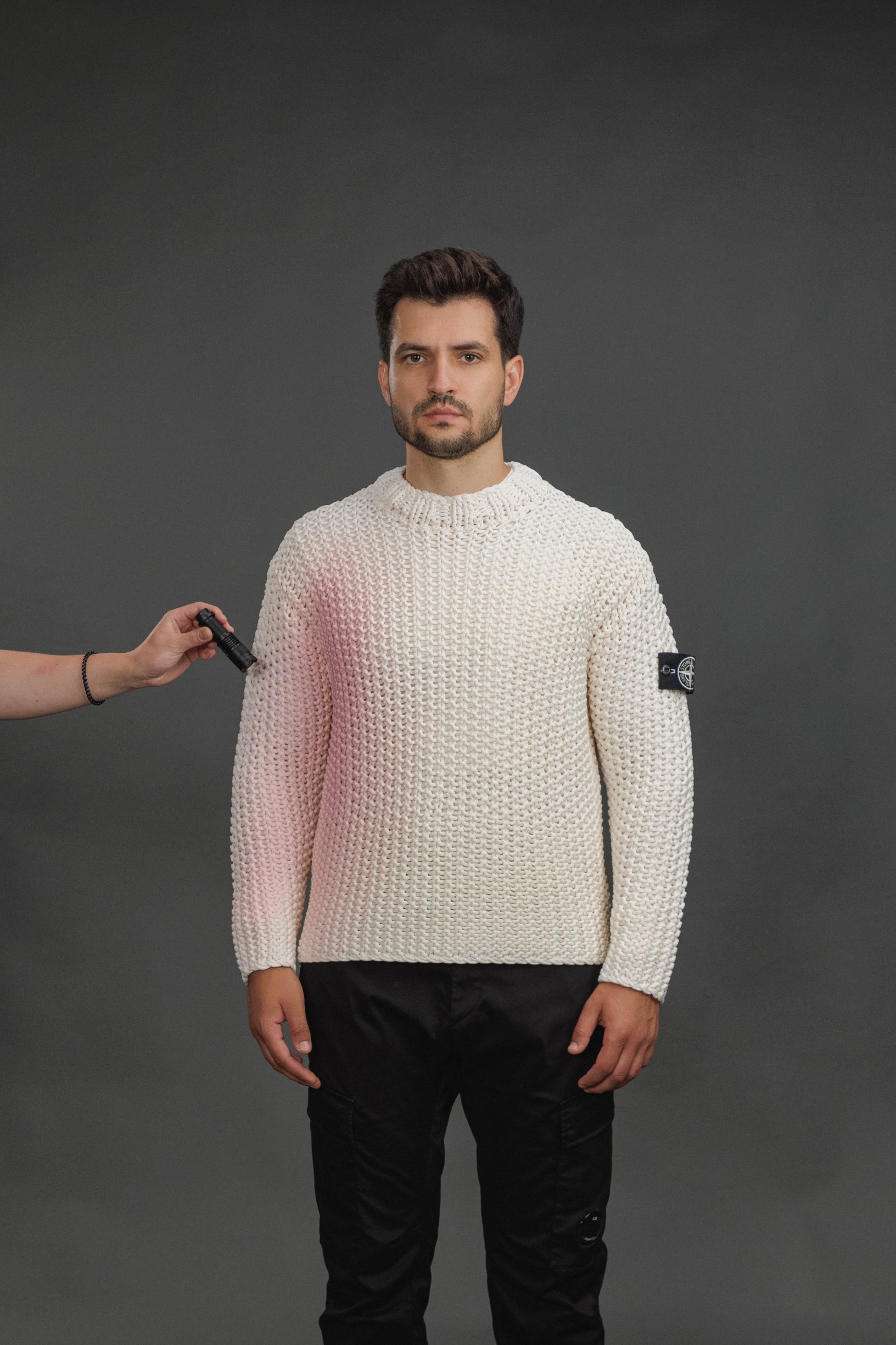 Чоловічий светр STONE ISLAND 155100057-S00W1 V0016, колір бежевий