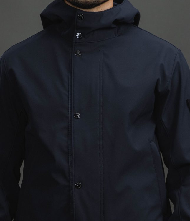 Чоловіча куртка STONE ISLAND LIGHT SOFT SHELL-R e.dye® TECHNOLOGY 154100118-S0A22 V0020, колір синій | Ціна 35999 грн, фото 4