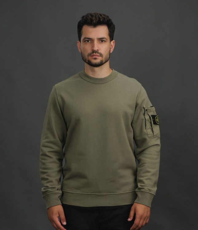 Чоловічий світшот STONE ISLAND 156100019-S0410 V005G, колір зелений | Ціна 19999 грн, фото 2