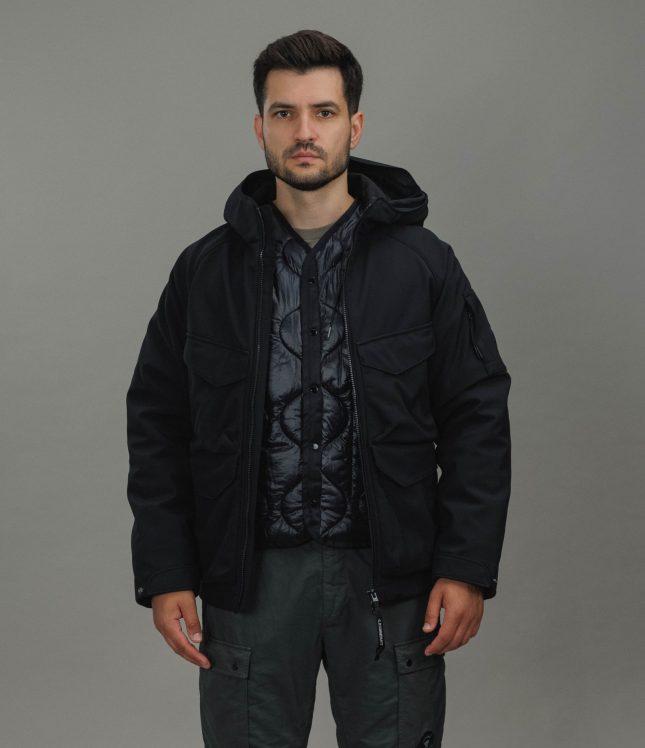 Чоловіча куртка C.P. COMPANY SHELL-R LONG JACKET CMOW004A 006097A COL:999, колір чорний | Ціна 32499 грн, фото 8