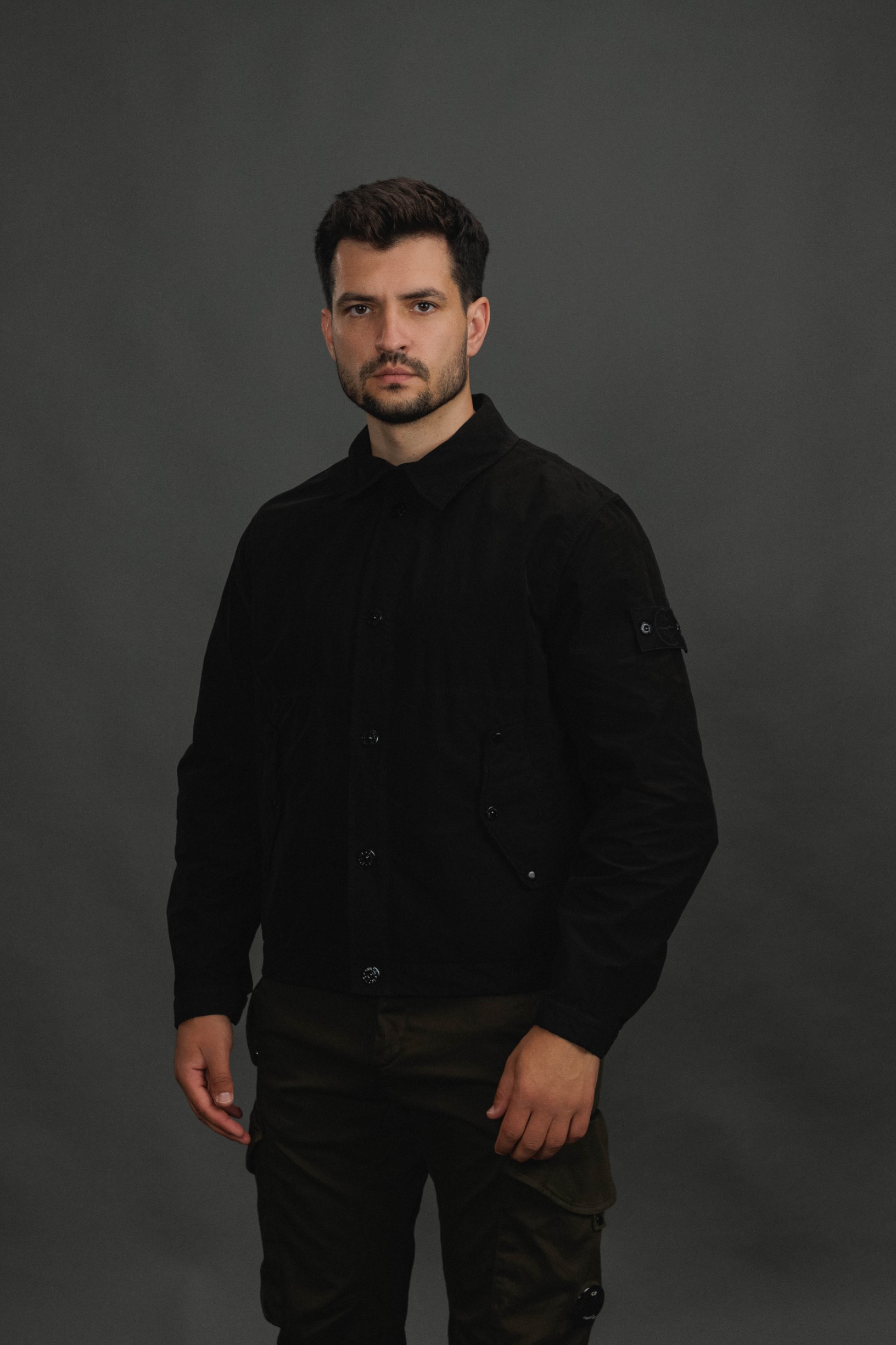 Чоловіча куртка STONE ISLAND DAVID LIGHT-TC S.I. GHOST 154100036-S0F33 V0029, колір чорний