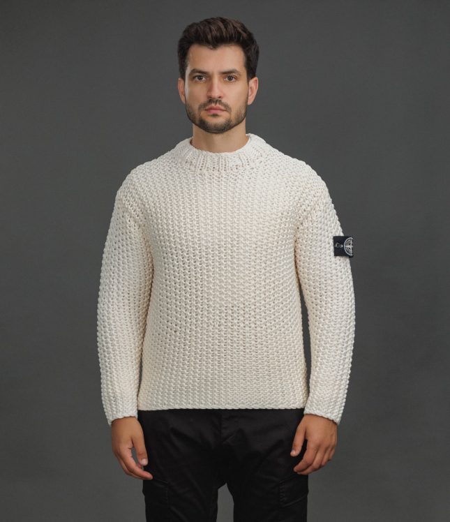 Чоловічий светр STONE ISLAND 155100057-S00W1 V0016, колір бежевий | Ціна 105499 грн, фото 4