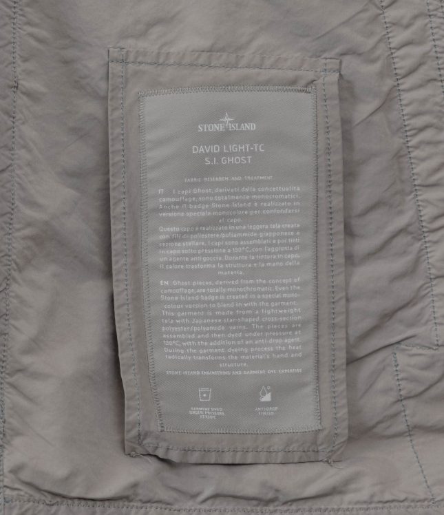 Чоловіча куртка STONE ISLAND DAVID LIGHT-TC S.I. GHOST 154100036-S0F33 V0064, колір сірий | Ціна 53499 грн, фото 7