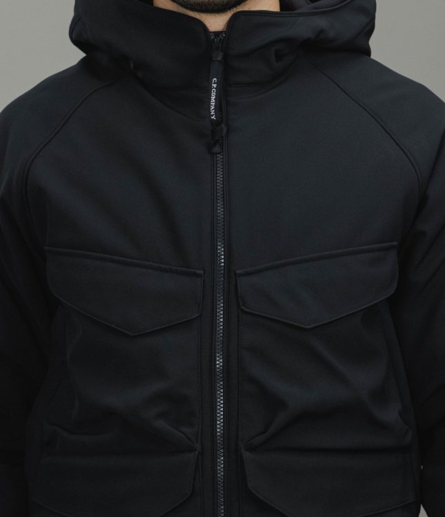 Чоловіча куртка C.P. COMPANY SHELL-R LONG JACKET CMOW004A 006097A COL:999, колір чорний | Ціна 32499 грн, фото 2