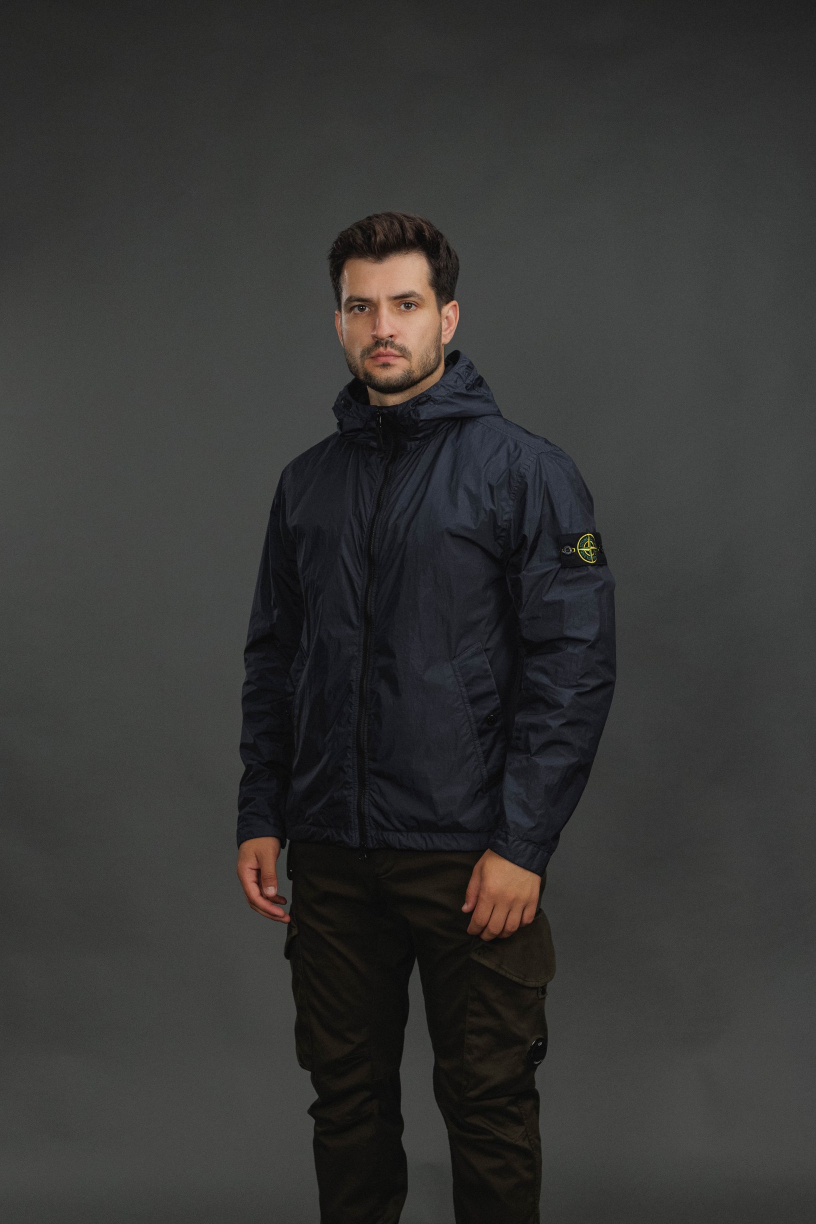 Чоловіча куртка STONE ISLAND GARMENT DYED CRINKLE REPS NY 154100001-S0A23 V0020, колір синій