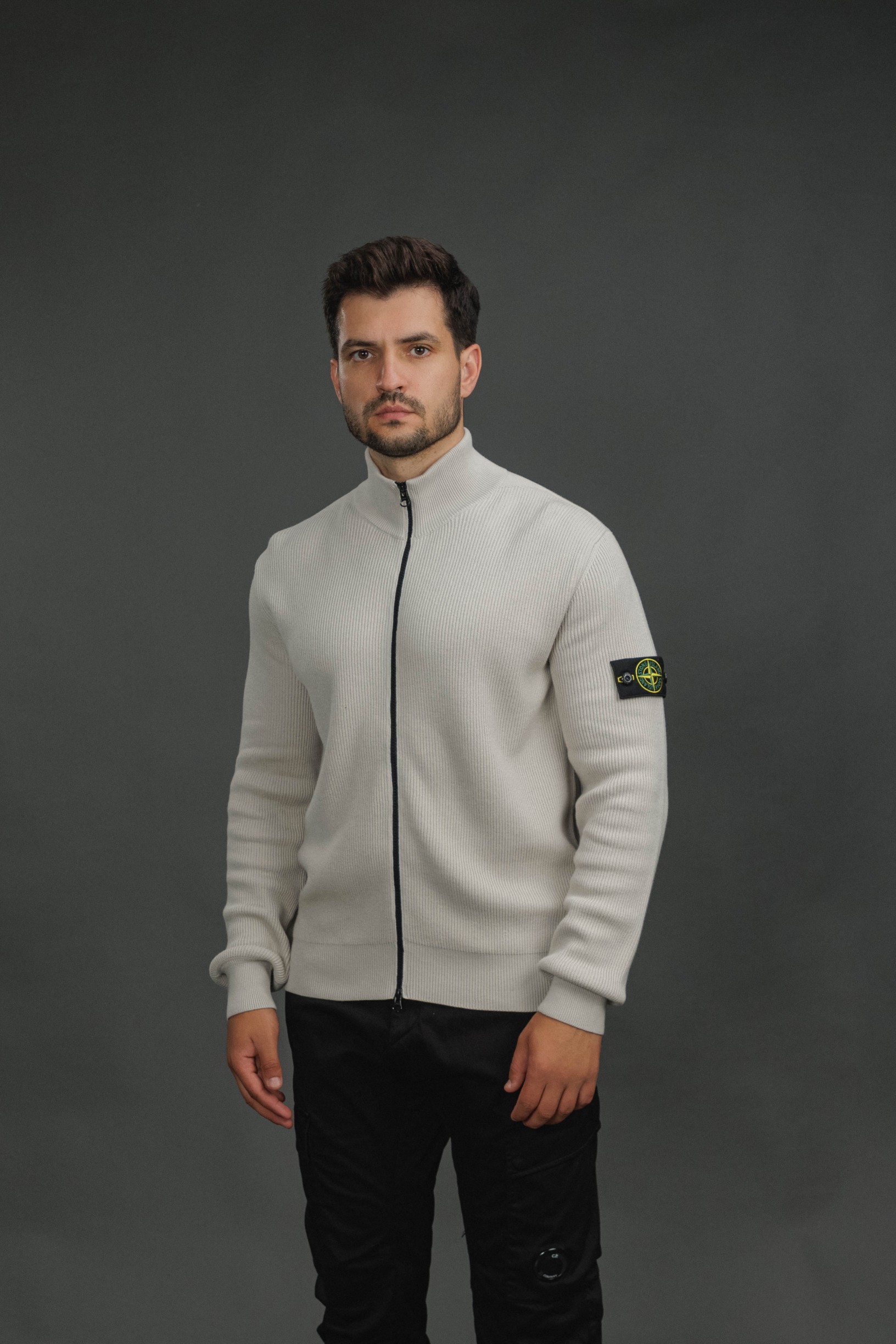 Чоловічий светр STONE ISLAND 155100126-S00D8 V0095, колір бежевий