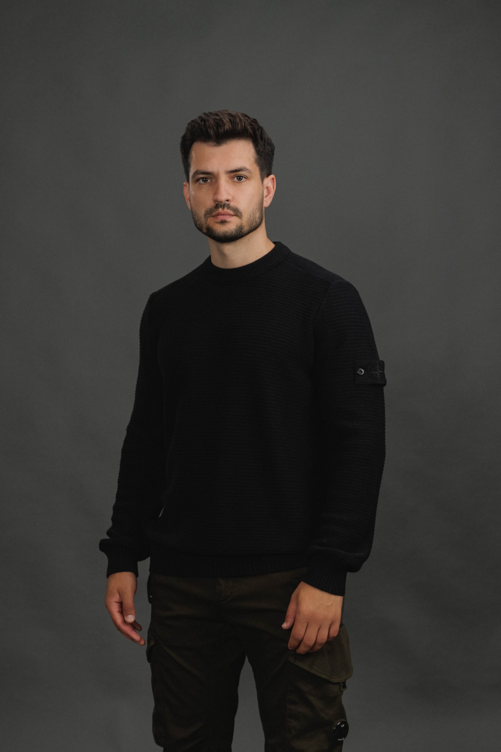 Чоловічий светр STONE ISLAND 155100032-S00FA V0029, колір чорний