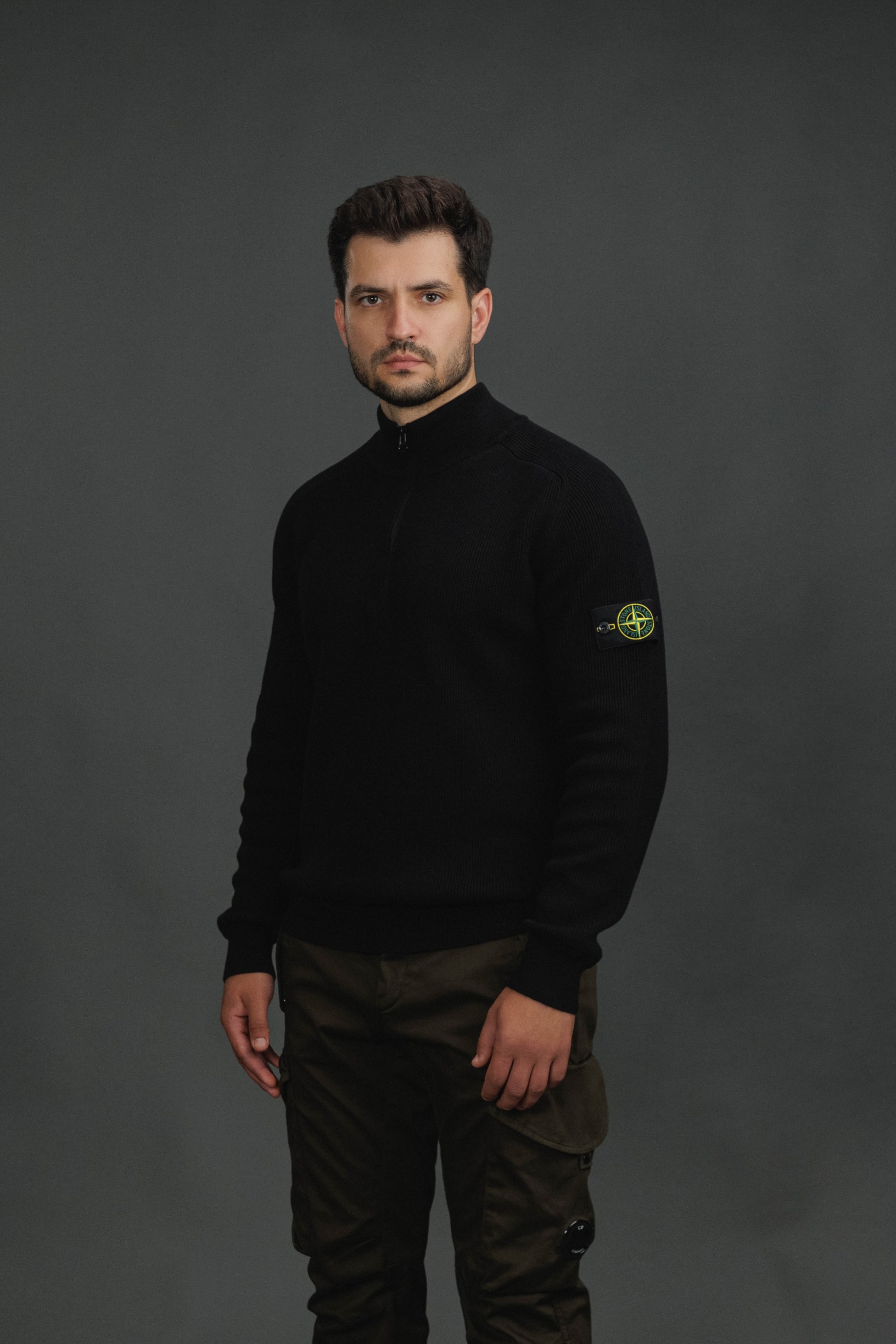 Чоловічий светр STONE ISLAND 155100124-S00D8 V0029, колір чорний