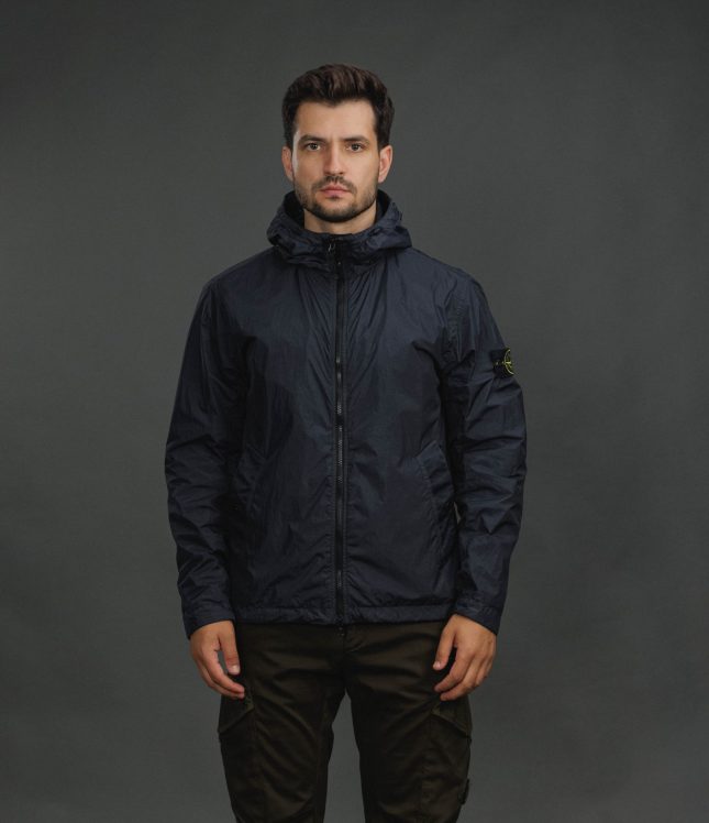 Чоловіча куртка STONE ISLAND GARMENT DYED CRINKLE REPS NY 154100001-S0A23 V0020, колір синій | Ціна 35999 грн, фото 2