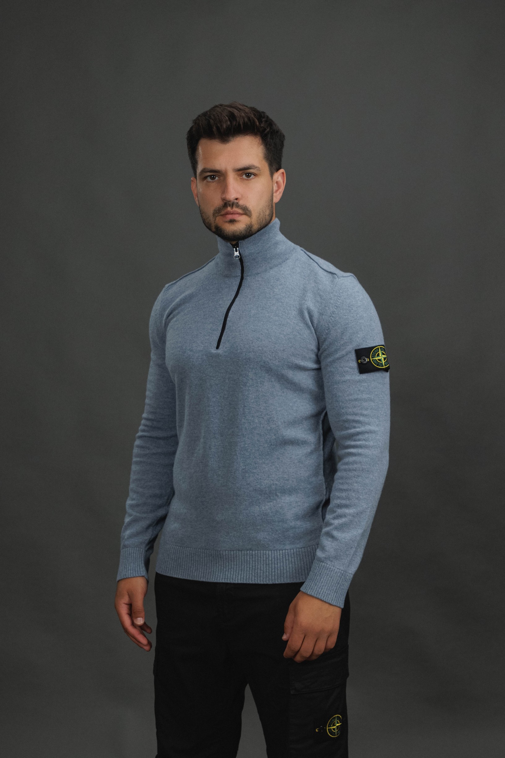 Чоловічий светр STONE ISLAND 155100012-S00B4 V0024, колір блакитний