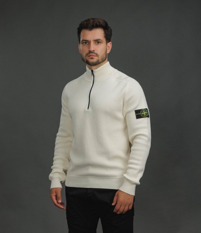 Чоловічий светр STONE ISLAND 155100124-S00D8 V0093, колір бежевий | Ціна 23999 грн, фото 1