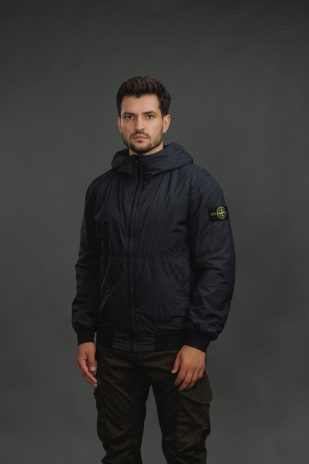 Чоловіча куртка STONE ISLAND GARMENT DYED CRINKLE REPS NY 154100110-S0A23 V0020, колір синій