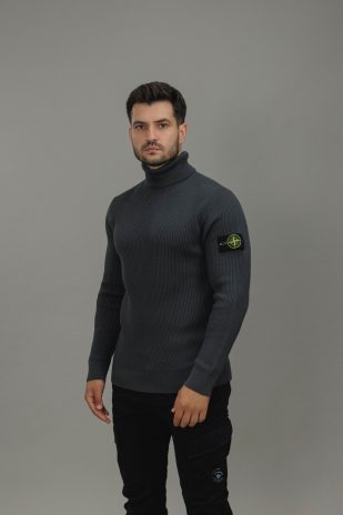 Чоловічий гольф STONE ISLAND 155100052-S00C2 V0062, колір сірий