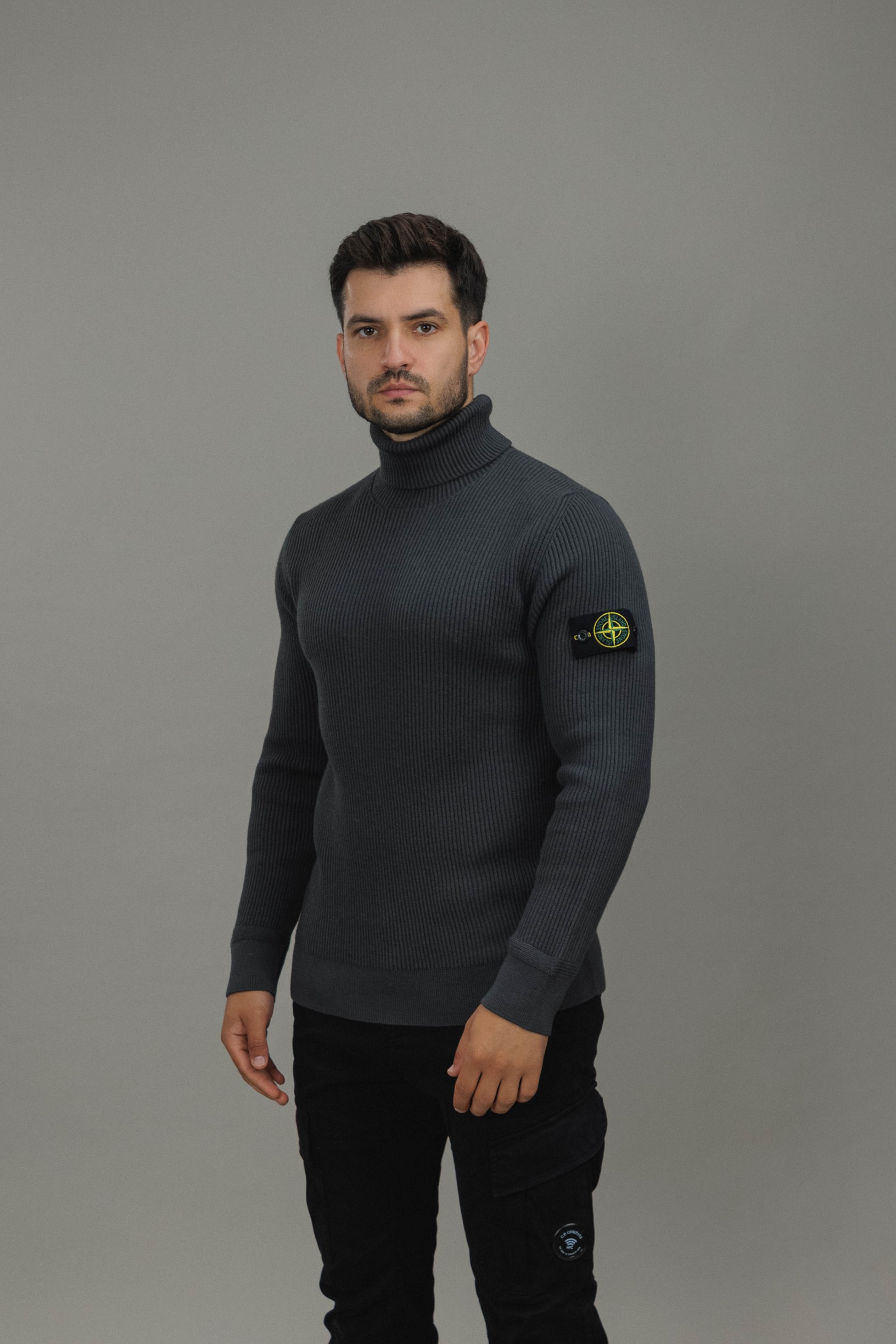 Чоловічий гольф STONE ISLAND 155100052-S00C2 V0062, колір сірий