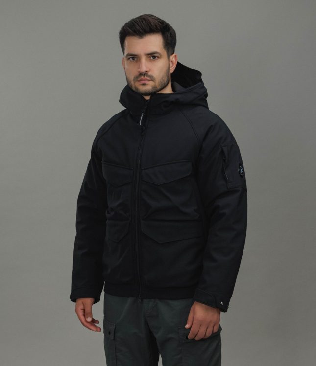 Чоловіча куртка C.P. COMPANY SHELL-R LONG JACKET CMOW004A 006097A COL:999, колір чорний | Ціна 32499 грн, фото 1