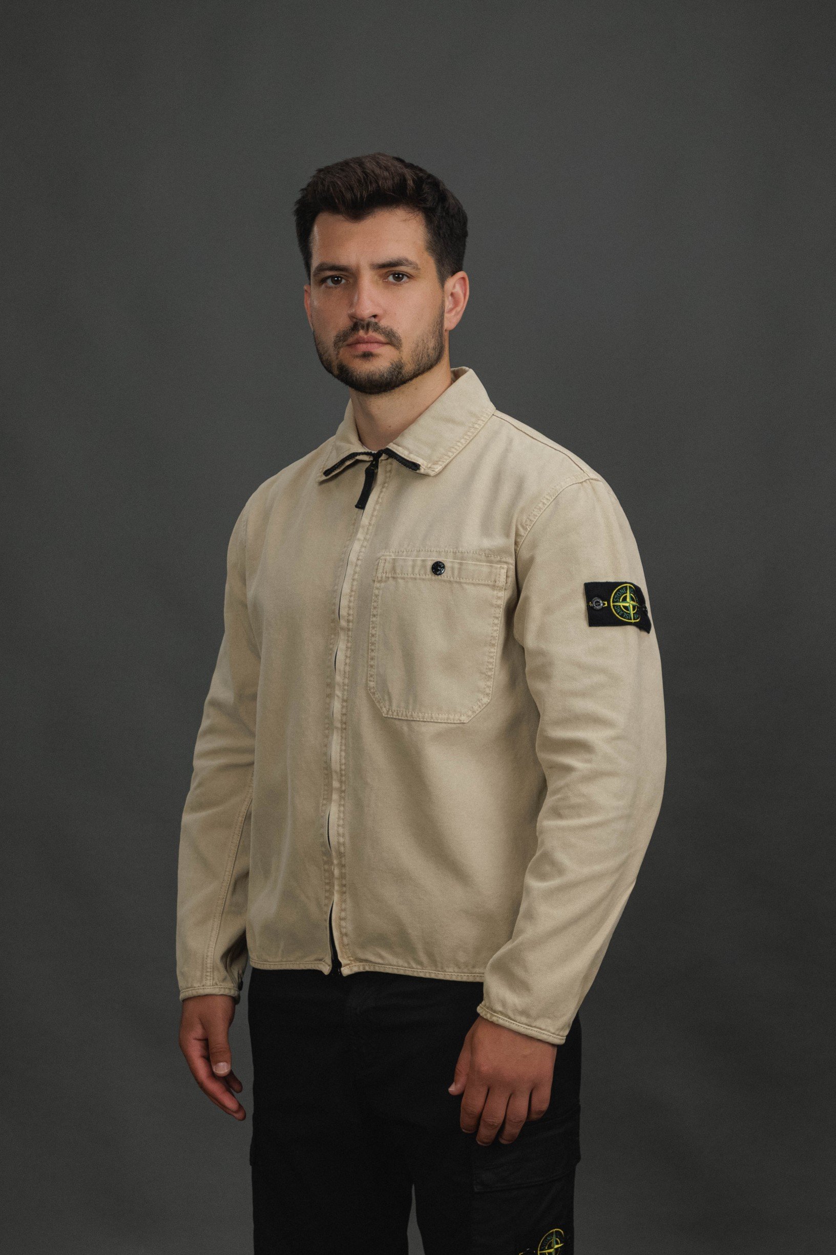 Чоловічий оверширт STONE ISLAND 151200014-S0184 V019A, колір бежевий