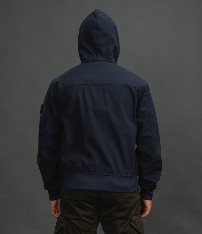 Чоловіча куртка STONE ISLAND LIGHT SOFT SHELL-R e.dye® TECHNOLOGY 154100118-S0A22 V0020, колір синій | Ціна 35999 грн, фото 7