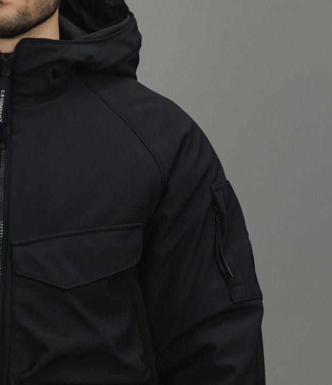 Чоловіча куртка C.P. COMPANY SHELL-R LONG JACKET CMOW004A 006097A COL:999, колір чорний | Ціна 32499 грн, фото 3
