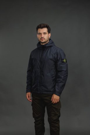 Чоловіча куртка STONE ISLAND GARMENT DYED CRINKLE REPS NY 154100001-S0A23 V0020, колір синій