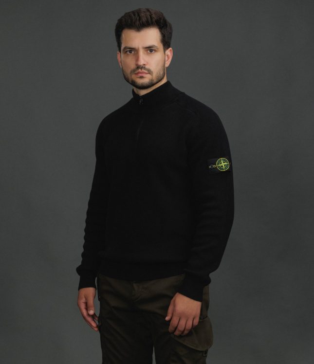 Чоловічий светр STONE ISLAND 155100124-S00D8 V0029, колір чорний | Ціна 23999 грн, фото 1