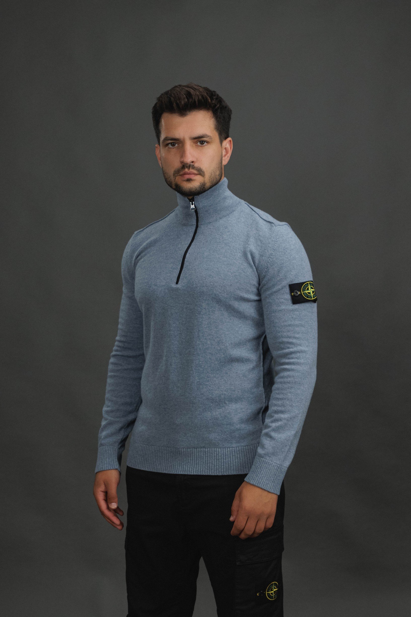 Чоловічий светр STONE ISLAND 155100012-S00B4 V0024, колір блакитний