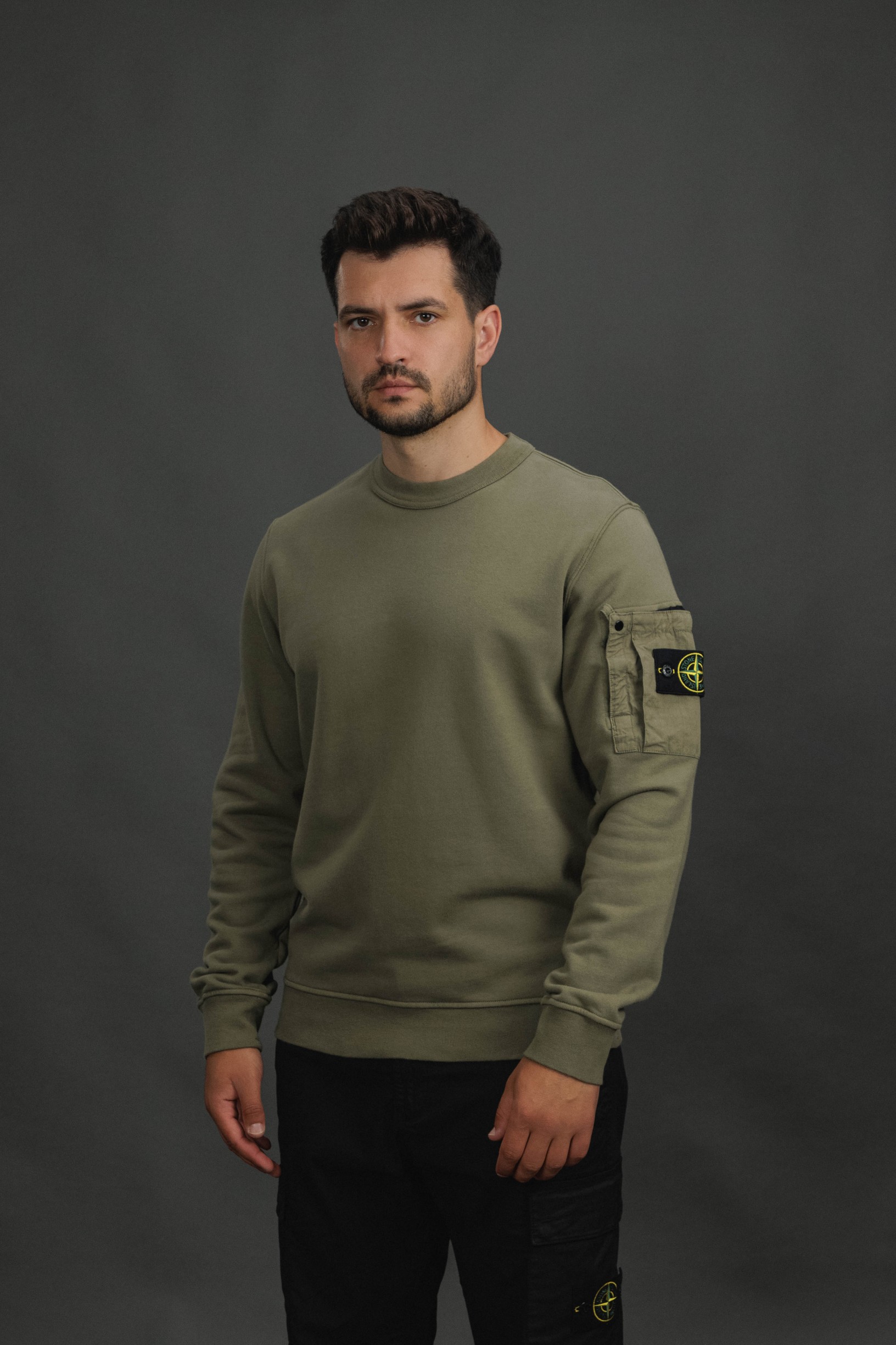 Чоловічий світшот STONE ISLAND 156100019-S0410 V005G, колір зелений