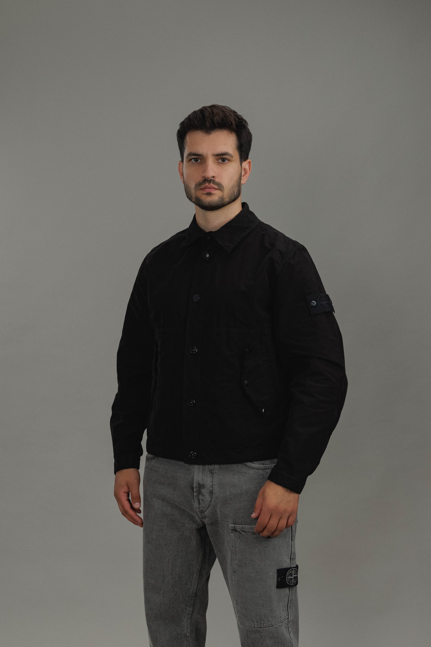 Чоловіча куртка STONE ISLAND DAVID LIGHT-TC S.I. GHOST 154100036-S0F33 V0029, колір чорний