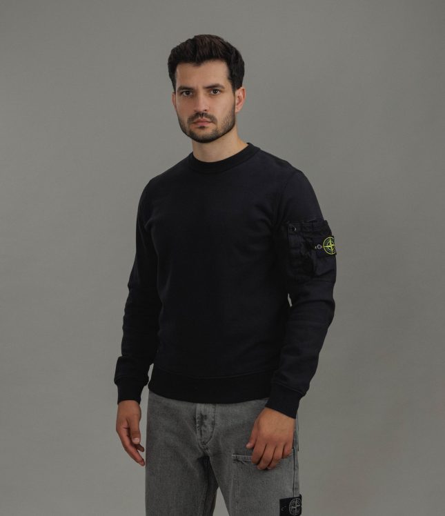 Чоловічий світшот STONE ISLAND 156100019-S0410 V0029, колір чорний | Ціна 19999 грн, фото 1