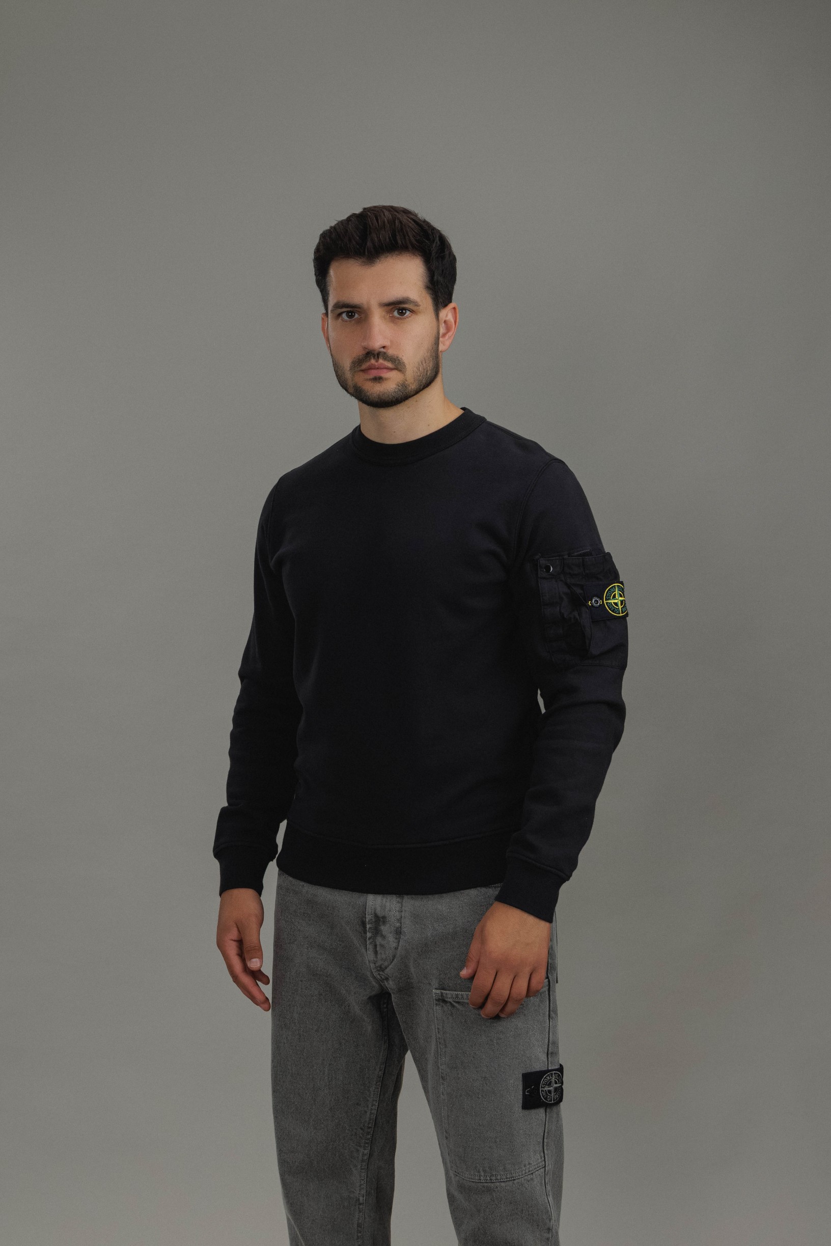 Чоловічий світшот STONE ISLAND 156100019-S0410 V0029, колір чорний