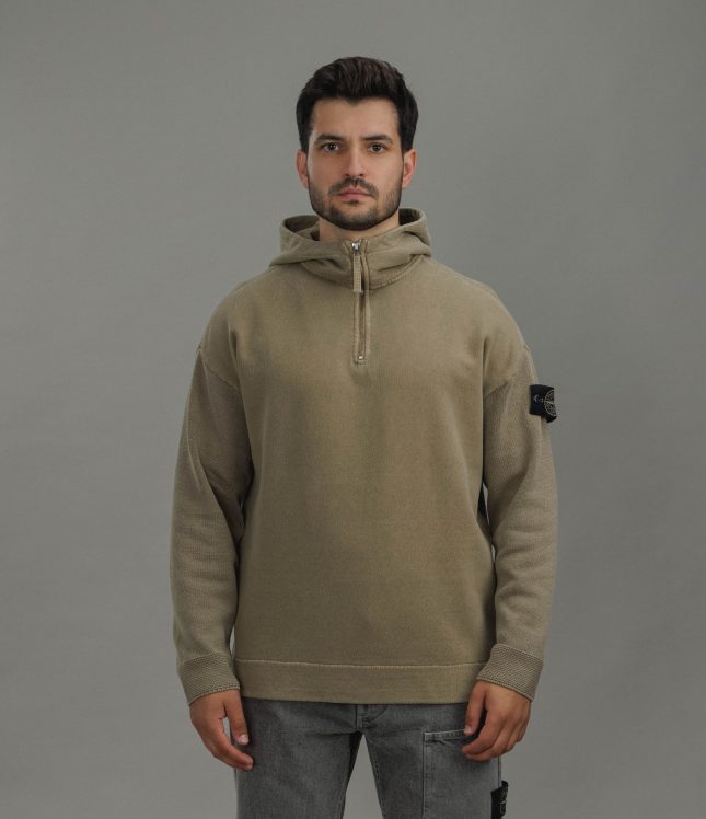 Чоловіче худі STONE ISLAND MIXED FABRIC IN MINERAL DYED 155100033-S00TB V005G, колір зелений | Ціна 47999 грн, фото 2