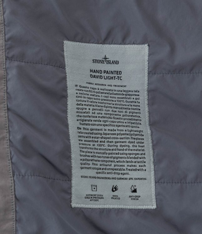 Чоловіча куртка STONE ISLAND HAND PAINTED DAVID LIGHT-TC 15Q100031-S0434 V0060, колір сірий | Ціна 112999 грн, фото 11