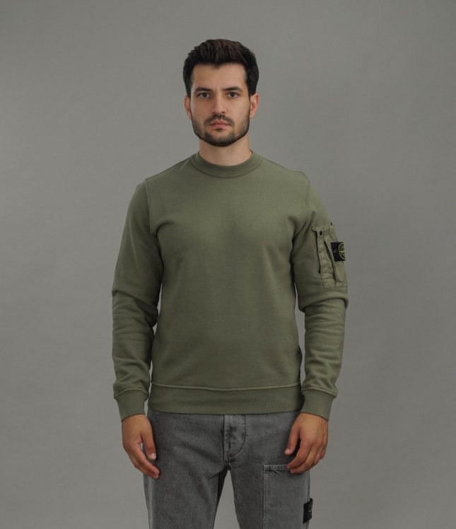 Чоловічий світшот STONE ISLAND 156100019-S0410 V005G, колір зелений | Ціна 19999 грн, фото 2
