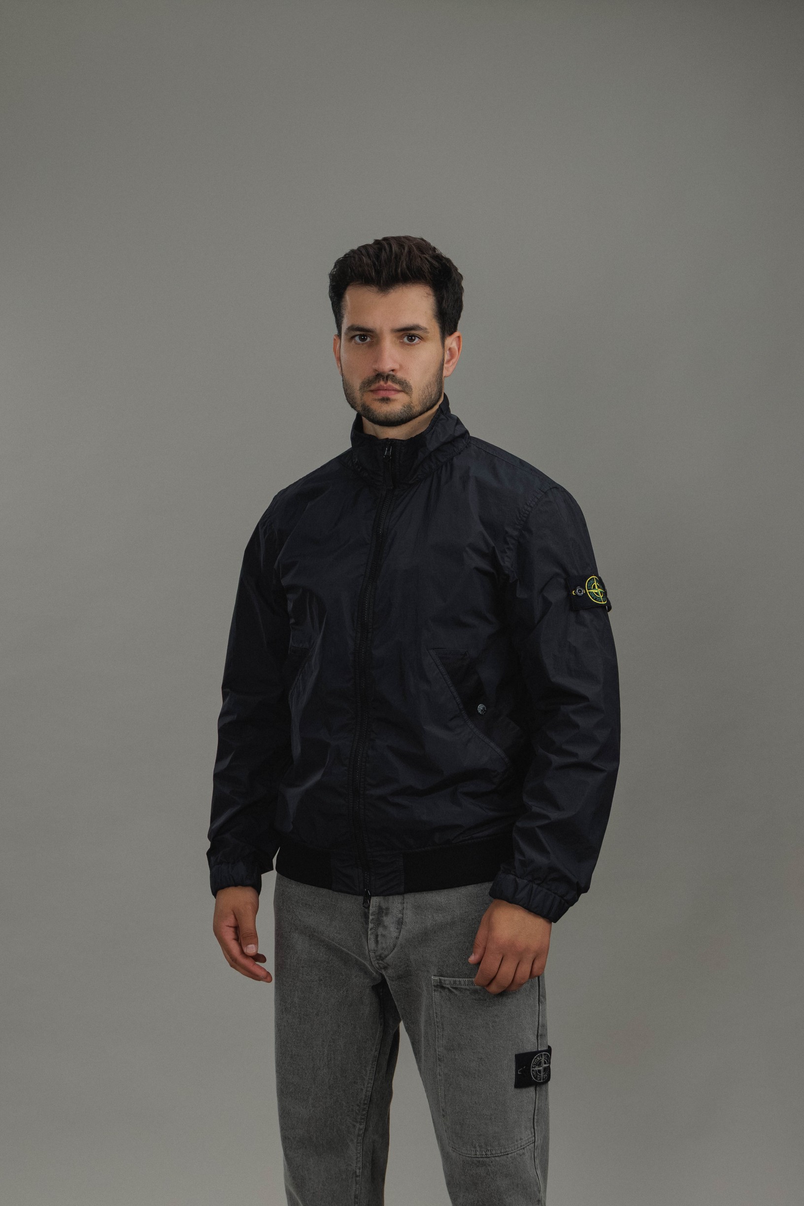 Чоловіча куртка STONE ISLAND GARMENT DYED CRINKLE REPS NY 1541000111-S0A23 V0029, колір чорний