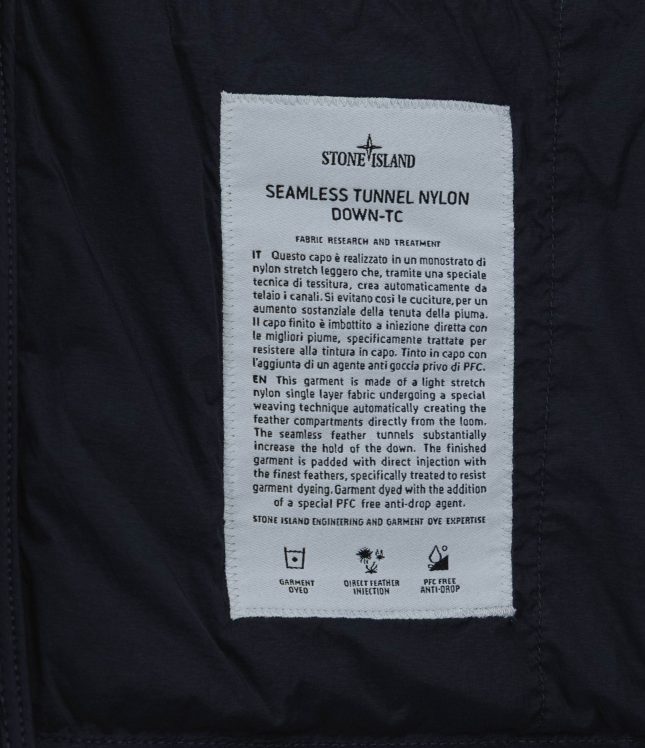 Чоловіча куртка STONE ISLAND SEAMLESS TUNNEL NYLON DOWN-TC 154100107-S0183 V0020, колір синій | Ціна 40799 грн, фото 8