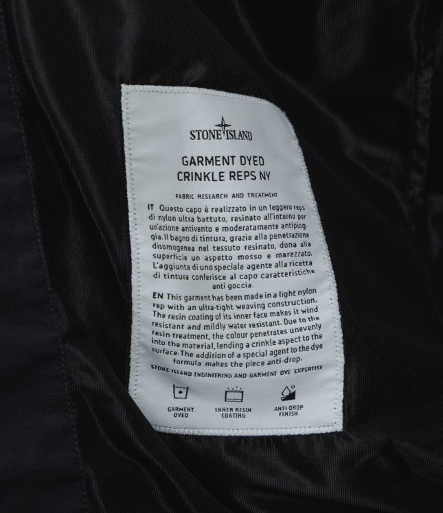 Чоловіча куртка STONE ISLAND GARMENT DYED CRINKLE REPS NY 1541000111-S0A23 V0029, колір чорний | Ціна 34999 грн, фото 7
